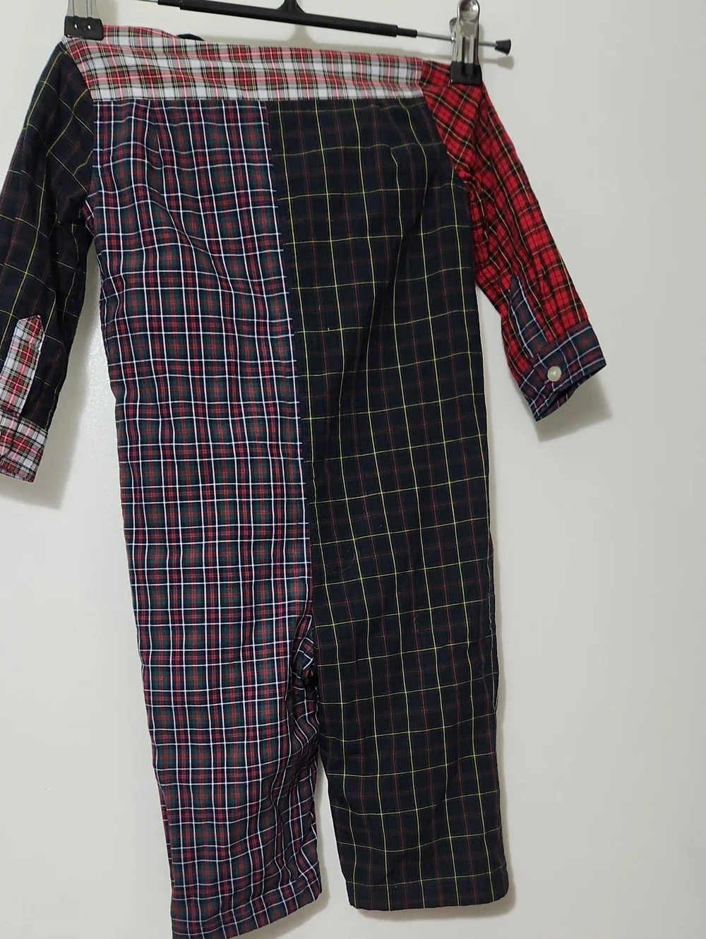 Ralph Lauren Multiplaid Baby Outfit with Green & Red Tartan Lining 9 Months